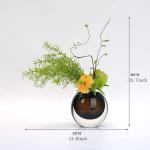 Kunstblumen Kleine künstliche Blumen in Vase, grüne Pflanze, Glasblumenarrangement, für Tischdekoration im Home Office für jeden Anlass