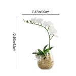 Kunstblumen Phalaenopsis-Kunstblumen-Arrangement mit Glastopf, Orchideen-Bonsai-Kunstseidenblume für den Tisch im Wohnzimmer für jeden Anlass