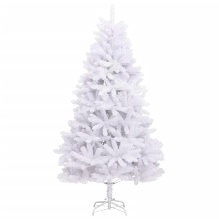 Tannenbaum Kunstbaum mit PVC-Spitzen, Weihnachtsdeko Dekobaum für Innen Außen Künstlicher Weihnachtsbaum Klappbar mit Ständer Weiß 240 cm