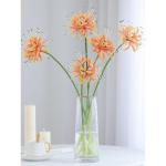 Künstliche Spinnenlilien-Blumen, 5 Stiele, 66,9 cm, Lycoris Radiata-Blumen, Lebensechte Lycoris Recoil Fake-Spinnenpflanze, Seidenblumenstrauß-Dekor für Zuhause (A)