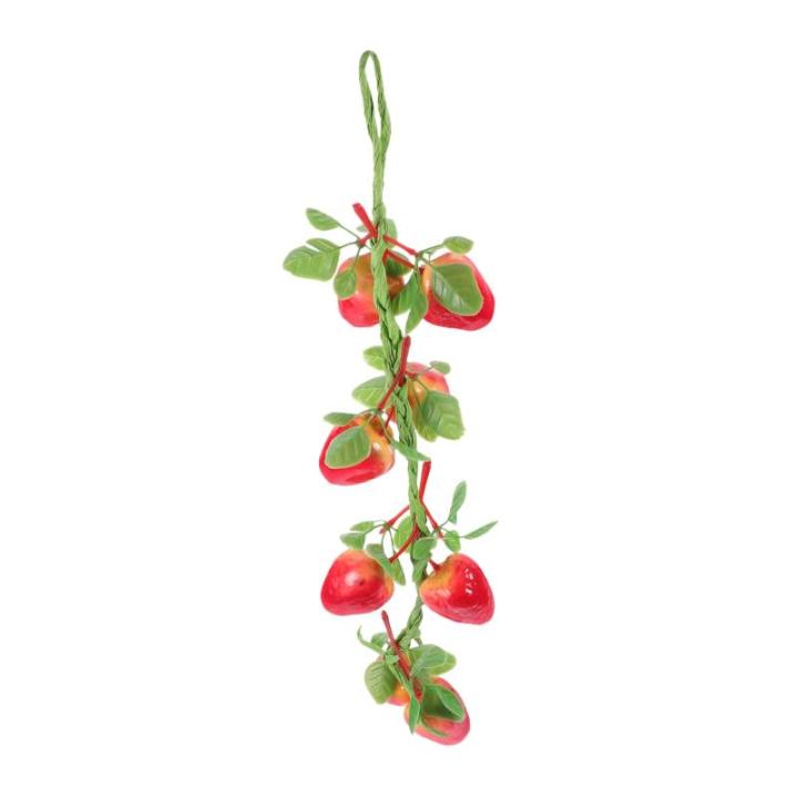 8St Simulierte Erdbeere gefälschte Erdbeerrebe Simulation gefälschte Erdbeere Artificial Plant künstliche früchte Anhänger aus künstlichen Früchten simuliertes Obst Styropor
