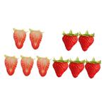3 Sätze Künstliche Erdbeere Künstliche Erdbeerdekoration Falsches Obst Künstliche Früchte Zur Lebensechten Dekoration Erdbeer Schimmel Gefälschte Erdbeere PVC 10 Stück * 3