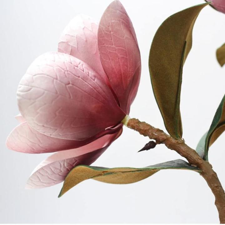 Kunstblumen Künstliche Blumen im Topf – realistische Magnolien-Seidenblumen-Arrangements, künstliche Blumen im Topf für das Heimbüro für jeden Anlass