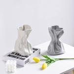 Kunstblumen Kunstblumen, künstliche Tulpen mit Keramikvase, gelbe Tulpen, echtes Blumenarrangement, Hochzeitsdekoration für jeden Anlass