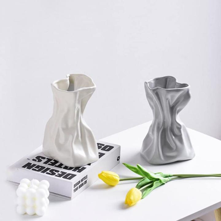 Kunstblumen Kunstblumen, künstliche Tulpen mit Keramikvase, gelbe Tulpen, echtes Blumenarrangement, Hochzeitsdekoration für jeden Anlass