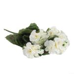 Gefälschte Geranien Blumen Kunstpflanze Blume Geranie Busch Blumen Künstliche Flora Pflanze Home Dekorative Accessoires Künstliche Pflanzen (Weiß)