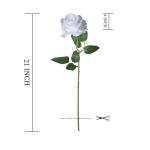 12 stuks Kunstmatige Rozen, 53cm Kunstrozen Enkele Lange Steel , Realistische voor Bruiloftsboeket, Thuis Tuin Woonkamer Hotel Kantoor Decoratie (Wit-G)