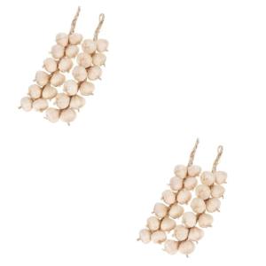 2 Sätze Künstlicher Knoblauch Künstliches Gemüse Lebensechter Weißer Knoblauch Knoblauchornament Knoblauchknolle Pflanzliches Dekor Simulation Knoblauch Zwiebel 2 Stück * 2