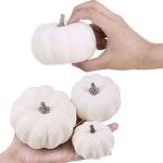 12 stuks realistische witte pompoenen van de herfstpompoenoogst voor huis tuin decoratie