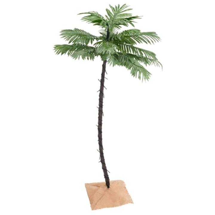 Kunstpalm met 96 leds, decoratieve boom, kunstboom, decoratie voor Kerstmis, feest, bruiloft, tuin, balkon, warmwit, 180 cm