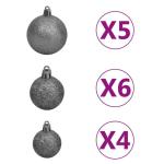Künstlicher Weihnachtsbaum mit Beleuchtung & Kugeln mit LED Beleuchtung 150 cm Grün