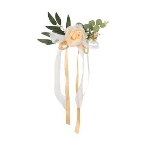 Künstliche Stuhllehne, Blumenarrangement, mehrfarbig, für den Außenbereich, Hochzeit, Stuhl, Dekoration, Hochzeitsdekoration