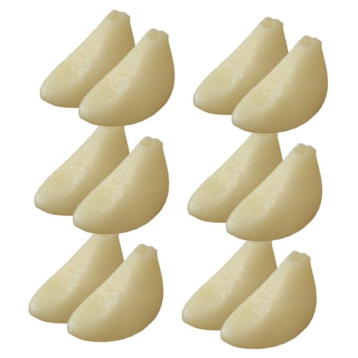 2 Sätze Simulierter Knoblauch Gefälschte Knoblauchflocken Gefälschter Knoblauch Küchendekoartikel Simulierte Knoblauchzehen Realistisches Gemüse Knoblauchflocken-dekor 12 Stü