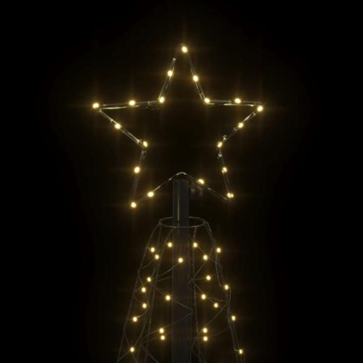 LED kerstboom kerstboom lichtboom kerstdecoratie verlichting buiten verlicht lichtketting outdoor kegelvorm warm wit 200 leds 70x180 cm