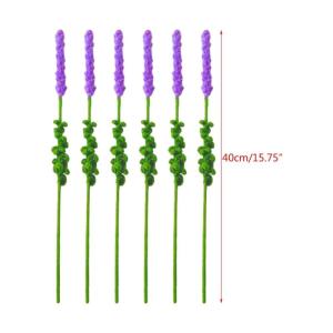 Handgemachte Häkelblumen Künstliche Wolle Gestrickte Blumen Stricken Gefälschte Lavendel