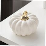 Nordic Keramische Pompoen Kunstmatige Groente Pompoen Decoraties Realistisch Pompoen Mini Pompoen Sculptuur Thanksgiving Pompoen Figuur Huishoudelijke Producten Bureau Wit