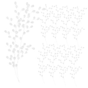 1 Satz Perlenblumen Brauthaarrebe Künstlicher Hochzeitsstrauß Perlen-Kits Hochzeitssachen Künstliche Blüten Hochzeitsdeko Kristallknospenzweige Hochzeitszubehör Acryl Weiß 10