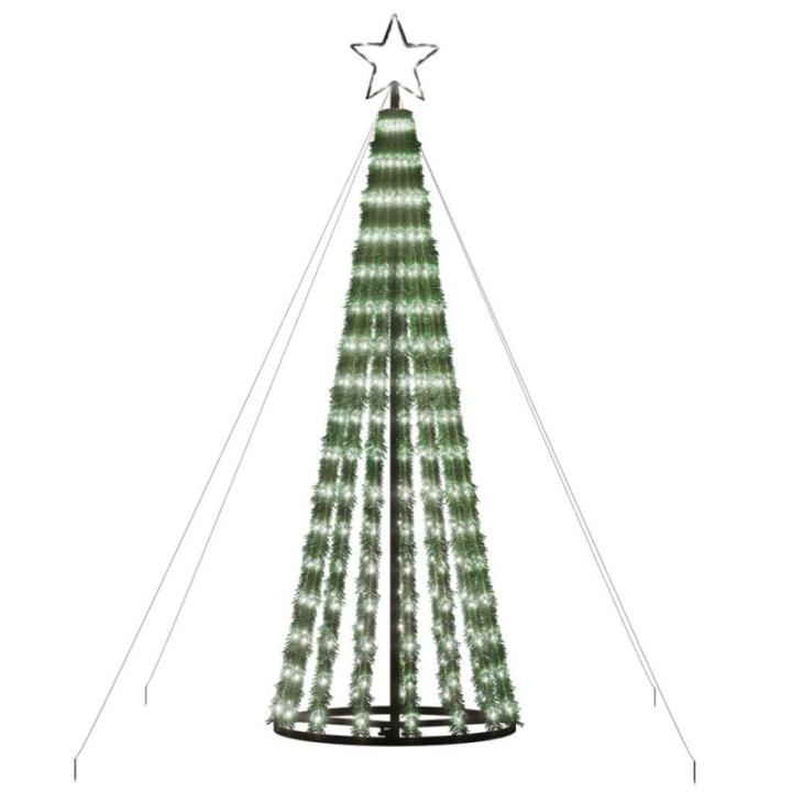 LED Weihnachtsbaum Aussen Kegelform Weihnachtsbaum Metall Groß Kaltweiß 275 LEDs Tannenbaum Lichterbaum Weihnachtsdeko Aussen Weihnachtsbaum Tanne 180 cm