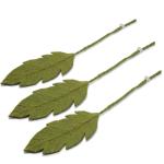 Gry & SIF Bladtakken, decoratieve takken, kunsttakken van vilt, kunsttakken van paasstruik, lentedecoratie, paasdecoratie, flexibele steel, handgemaakt, fairtrade | 3x bladtakken, 