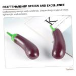3 Sätze Simulation Aubergine Dekoratives Auberginenmodell Hausmodell-Dekoration Miniatur Landschaftsbau Mini Dekor Mini-Spielzeug Puppenzubehör Tragen PVC 4 Stück * 3