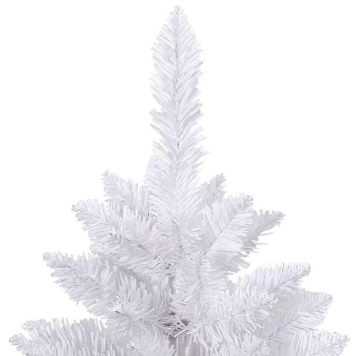 Tannenbaum Kunstbaum mit PVC-Spitzen, Weihnachtsdeko Dekobaum für Innen Außen Künstlicher Weihnachtsbaum Klappbar mit Ständer Weiß 240 cm