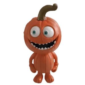 Halloween Kürbis Mann Cartoongestalten Große 16cm Modellspielzeug Statue für Schreibtisch und Dekoration im Garten (Kürbis Mann D)