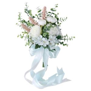 Künstliche Blumensträuße für Brautjungfern, romantische Hochzeitssträuße für die Braut, die Blumensträuße für die Hochzeitszeremonie und den Jahrestag hält