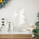 Weihnachtsbaum Weihnachtsdekoration Weihnachtsdekoration Baum Weihnachtsdeko Weihnachtsdekoration zum Schmücken Weiß 60 cm Massivholz KieferWeiß