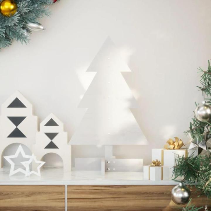 Weihnachtsbaum Weihnachtsdekoration Weihnachtsdekoration Baum Weihnachtsdeko Weihnachtsdekoration zum Schmücken Weiß 60 cm Massivholz KieferWeiß