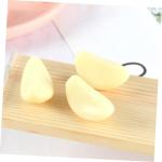 3 Sätze 3 Sets Künstlicher Knoblauch Küchendekoration Gemüse Display Requisiten Knoblauchflocken Dekor Gefälschtes Gemüsemodell Gefälschtes Gemüse Simuliertes 12 Stück * 3