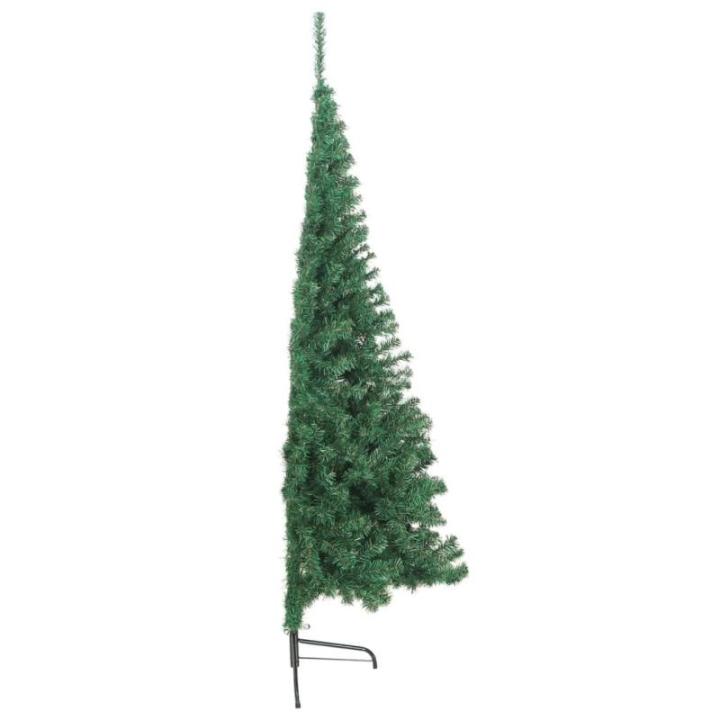 Christbaum künstlich,Weihnachtsbaum Rock,Künstlicher Halber Weihnachtsbaum mit Ständer Grün 240 cm PVCGeeignet für Patio, Schlafzimmer, Wohnzimmer, Weihnachten