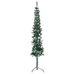 Künstlicher Weihnachtsbaum Grün 210 cm Höhe PVC-Material Halb-Weihnachtsbaum Platzsparend Wand Christbaum Innen- und Außenbereich Wirtschaftliche Weihnachtsdekoration Festliche