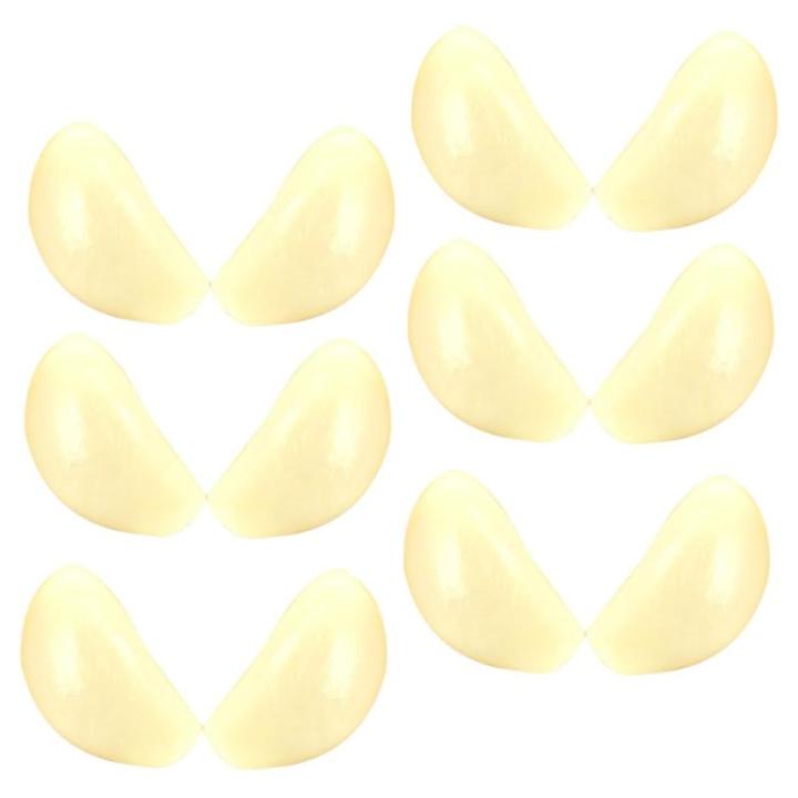 5 Sätze 5 Sets Künstlicher Knoblauch Gefälschtes Gemüse Gemüse Display Requisiten Küchendekoration Knoblauchflocken Modell Simulation Knoblauchflocken Dekor 12 Stück * 5