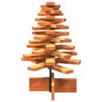 Weihnachtsbaum, Tannenbaum Holz zum Schmücken, Christbaum Holzbaum DIY Weihnachten Dekoration, Dekobaum Weihnachtsdeko, Wachsbraun 60cm Massivholz Kiefer