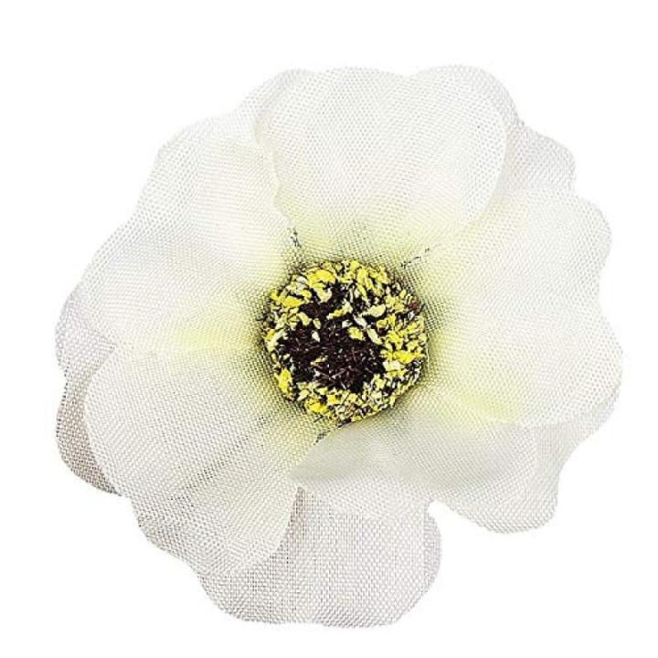 Decoratieve bloemen, , verschillende soorten, ca. diameter 4 - 5 cm (anemoon - wit - 27 stuks)