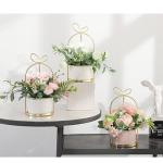 Kunstblumen Künstliche Blumen, Hortensie, Chrysantheme, Kunstblumen, Dekor, Keramik-Pflanztopf, Tischplatten-Pflanzgefäß für jeden Anlass