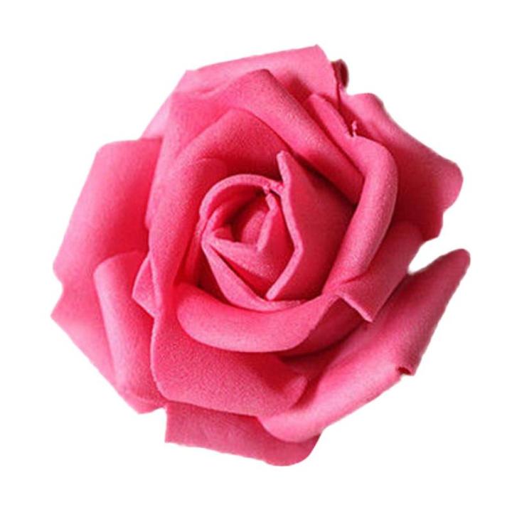 50 x schuimhoofden, bloemhoofden, kunstbloemen, bruidsboeket, huisdecoratie, rozen - roze, 7,5 - 7,5 cm