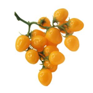 3st Simulierte Kleine Tomaten Gefälschte Kirschtomaten Schmücken Cherry-Tomaten-dekor Hausbedarf Dekorative Kirschtomaten Heimdekoration Obstverzierung Für Zu Hause Yellow Schau