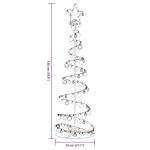 Weihnachtsbaum Kegelform mit Kugeln 120 LEDs Warmweiß 180 cm