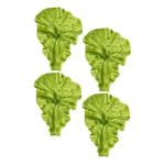 2 Sätze Salat-Requisite Simulation Salatblätter Gemüseblatt-Requisite Künstliche Salatblätter Simulation Von Salatblattmodellen Gemüsestütze Lebensmitteldekor Green PVC 4 St