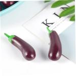 2 Sätze Simulation Aubergine Dekoratives Auberginenmodell Hausmodell-Dekoration Miniatur Aubergine Interessantes Miniaturspielzeug Miniatur-auberginen Für Kinder PVC 4 Stück * 2