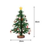 Kerst-tafeltop -decors, mini tafel kerstboom hout kerstboom ornamenten tafelbureau decoratie medium