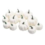 12 stuks kunstpompoenen, decoratieve pompoen, kunstplantset voor Halloween, decoratie, herfstdecoratieset, 6 groot + 6 klein