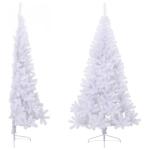 Kunstkerstboom met standaard, 180 cm hoog, kunstdennenboom, kerstdecoratie, hoge pvc en staal, wit