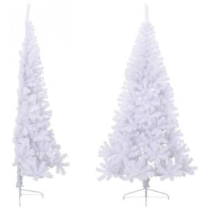 Kunstkerstboom met standaard, 180 cm hoog, kunstdennenboom, kerstdecoratie, hoge pvc en staal, wit