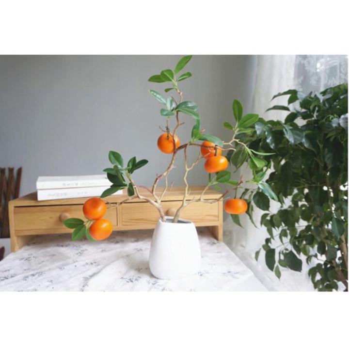 Kunstblumen Künstlicher Granatapfel, Pfirsich, Mandarinenbaum, Pflanzendekoration, Bonsai, Fensterbank, Dekoration, Hof, simulierte Pflanzen, Bonsai für Zuhause für jeden Anlass