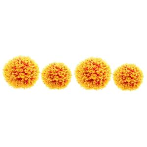 4 Stück Eukalyptus-grasball Künstlicher Eukalyptusbaum Runde Künstliche Pflanzenkugeln Kunstpflanze Buchsbaum Formschnitt Kugeln Topiary-Kugeln Faux-laubkugeln Plastik Orange