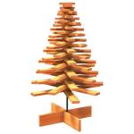 Kerstboom, dennenboom hout om te versieren, kerstboom houten boom DIY kerstdecoratie decoratieve boom kerstdecoratie, wasbruin 100 cm massief hout grenen