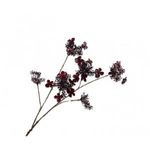 Kunstblume - Seidenblume Hortensienzweig „Real Touch“ Bordeaux 94 cm
