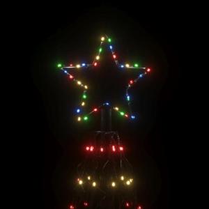 LED kerstboom kerstboom lichtboom kerstdecoratie verlichting buiten verlicht lichtketting outdoor kegelvorm meerkleurig 1400 leds 160x500 cm